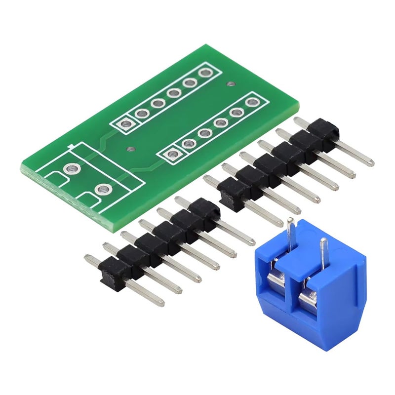 Teansic 5PCS 2x6 Position Terminal Block Distribution Module,2P Screw Terminal to 2.54mm Pitch Dupont pin Header Connector - Image 4